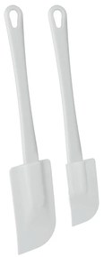 Zestaw 2 białych plastikowych szpatułek Metaltex