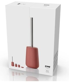 Jasnoczerwona porcelanowa szczotka do WC Nova – Zone