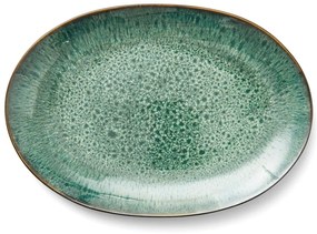 Zielony/czarny kamionkowy talerz do serwowania Gastro Green/Black – Bitz