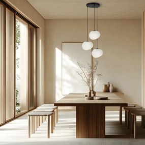 Czarno-biała lampa wisząca ø 42 cm Stones – Candellux Lighting