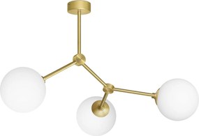 Złota lampa wisząca 3 kule GP-S3