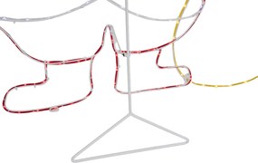 Świąteczna lampa podłogowa Święty Mikołaj 117 cm z LED i timerem IP44 - Pax