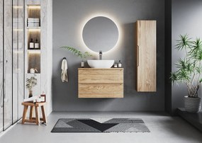 Szafka pod Umywalkę 80cm 2 Szuflady Dąb Olejowany Etna