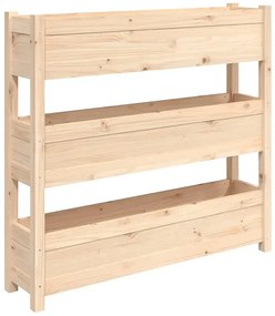 Drewniana 3 piętrowa donica ogrodowa - Antos