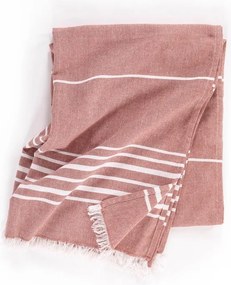 Bawełniany koc w kolorze terakoty 150x200 cm Solene – Tiseco Home Studio