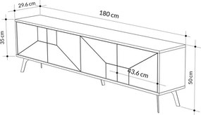 Stolik pod telewizor Dune Light Mocha