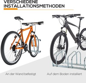 Stojak na rowery HOMCOM stojak na rowery stojak na wiele rowerów do 6 rowerów