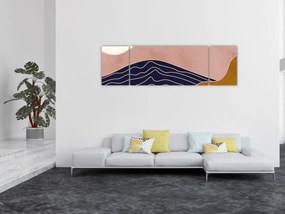 Obraz - Słońce nad górami (170x50 cm)