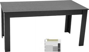 Stół Jadalny SucceBuy, Prostokątny z Drewna, 160 cm na 4 do 6 Osób, z Drewna MDF, do Użytku Domowego