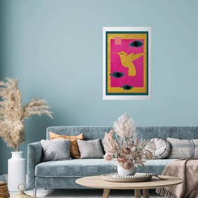 Plakat złotą koliber 21x30 cm bez ramy z marginesem ARTGEIST B