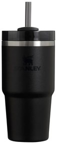 Czarny termos ze słomką ze stali nierdzewnej 600 ml Quencher H2.0 FlowState Tumbler Black – Stanley