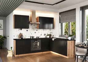 Szafka cargo 20 cm dąb artisan + czarny - Orfa 4X