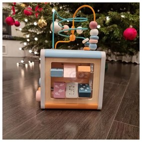 Viga polarb activity box drewniane edukacyjne centrum gier 5w1 kostka