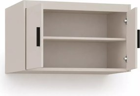 Nadstawka do szafy Ele 2 beż piaskowy - 90 cm - 2-drzwiowa z 2 półkami