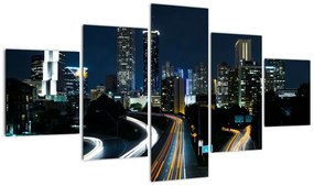Obraz nocnej metropolii (125x70 cm)