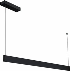 Czarna podłużna lampa wisząca A4-L08