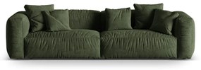 Zielona aksamitna sofa modułowa 320 cm Martina – Micadoni