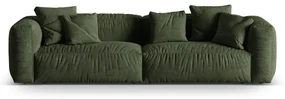 Zielona aksamitna sofa modułowa 320 cm Martina – Micadoni