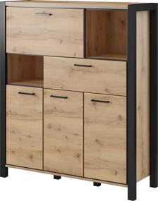 Komoda ATTIVO 120 cm do Salonu Sypialni z Szufladą Dąb