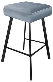 Hoker MAX krzesło barowe tkanina Welur podstawa metalowa