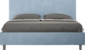 Łóżko bez stelaża tapicerowane 160x200 microfibra Błękitny Adele