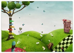 Obraz na szkle wspaniałego krajobrazu (70x50 cm)