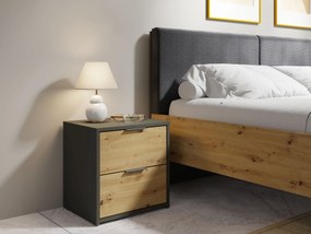 Szafka Nocna MERIDIAN 44,2 cm Stolik Nocny do Sypialni, Szara