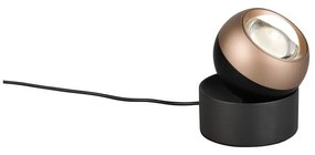 Lampa stołowa LED w czarno-brązowym kolorze (wysokość 14 cm) Orbit – Trio Select