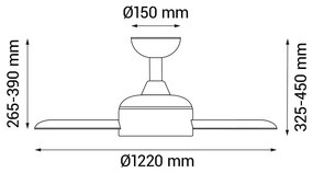Czarna lampa sufitowa LED ø 15 cm Zarautz – SULION