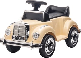 AIYAPLAY Jeździk dla dzieci Mercedes Benz 300 S, beżowy, Design, zabezpieczenie przed przewróceniem