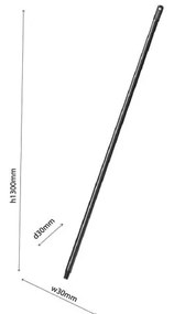 Czarny kij do miotły Addis Broom, dł. 130,5 cm
