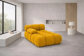 Szezlong modułowy, tkanina welur Salvador, Żółty, Lewy, Selia