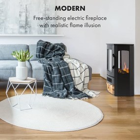 Klarstein Bormio 2000W 44cm Kominek Elektryczny Czarny