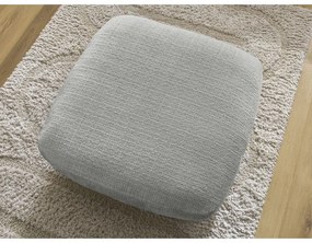 Jasnoszary podnóżek z tkaniny szenilowej Leonore – Bobochic Paris