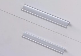 Szafka łazienkowa Dahi II 60 cm biały mat – słupek łazienkowy z koszem na pranie i półkami do łazienki
