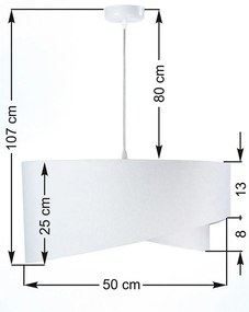 Biało-złota lampa wisząca nad stół - EX988-Selma