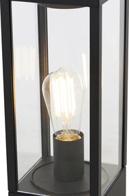 Stojąca lampa zewnętrzna czarna 40 cm z kolcem do ziemi i uszczelnieniem kabla - Charlois