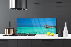 Panel Szklany do Kuchni Krystaliczna Woda I Niebo