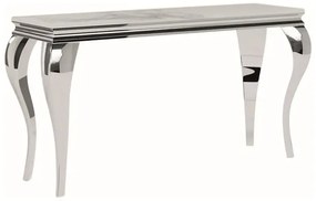 KONSOLKA PRINCE C CERAMIC BIAŁY CALACATTA/CHROM 120X40 SIGNAL