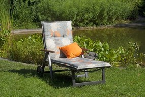 Leżak ogrodowy rozkładany ASS COMFORT - antracyt + czarny