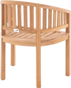 Krzesło DIVERO - impregnowane drewno tekowe