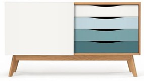 Komoda z niebieskimi szufladami Woodman Avon