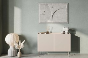 Komoda Desin 120 cm z metalowymi nogami - kaszmir / dąb nagano