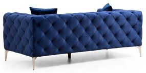 Ciemnoniebieska aksamitna sofa 197 cm Como – Artie