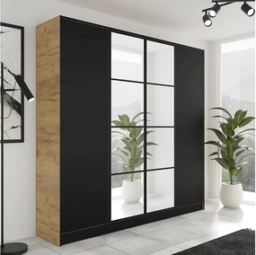 Szafa EDEN 4D M4 Dąb Craft/Czarny