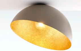 Półokrągły plafon sufitowy - Sfera Sigma taupe-złoty, średnice 35, 50, 70, 90cm
