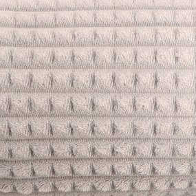 Koc w Kostkę 200x220cm Miękki szary na łóżko Przytulny do Salonu i Sypialni