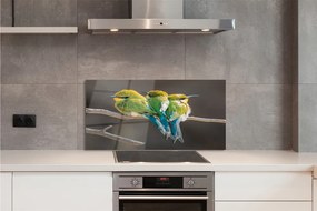 Szkło do Kuchni na Ścianę Ptasie Zgromadzenie na Drzewie