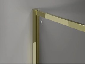 Mexen Kioto-F ścianka prysznicowa Walk-in z ramką 180 x 202 cm, transparent 8 mm, złota - 800-180-104-50-00