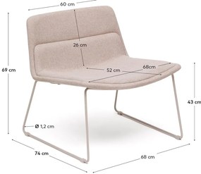 Beżowy fotel Zahara – Kave Home